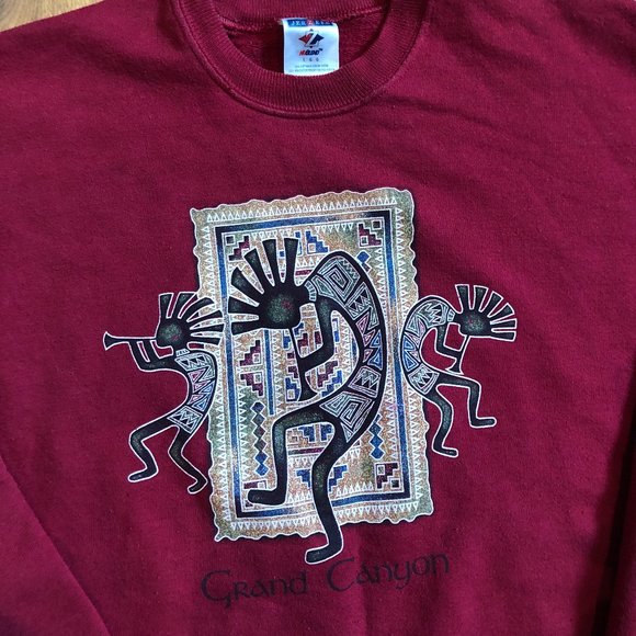 VINTAGE GRAND CANYON CREWNECK MAROON LARGE - Picture 2 of 3